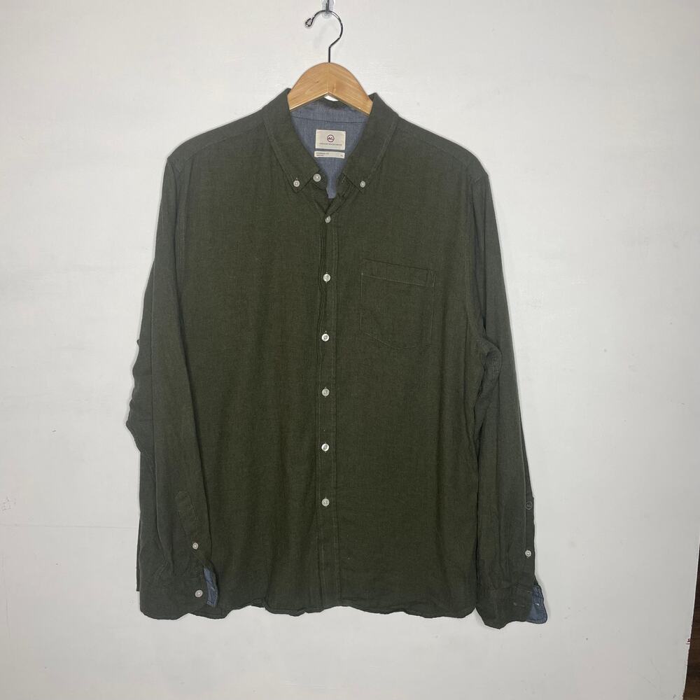 AG Green Flannel Button Down